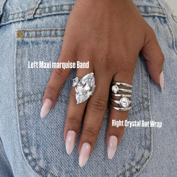 Left Maxi Marquise Band - BERNA PECI JEWELRY