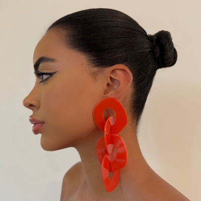 The Red Ropes Drop Earrings - BERNA PECI JEWELRY