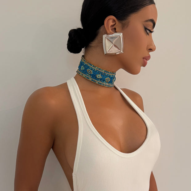 The Turquoise Beaded Necklace&Cuff - BERNA PECI JEWELRY