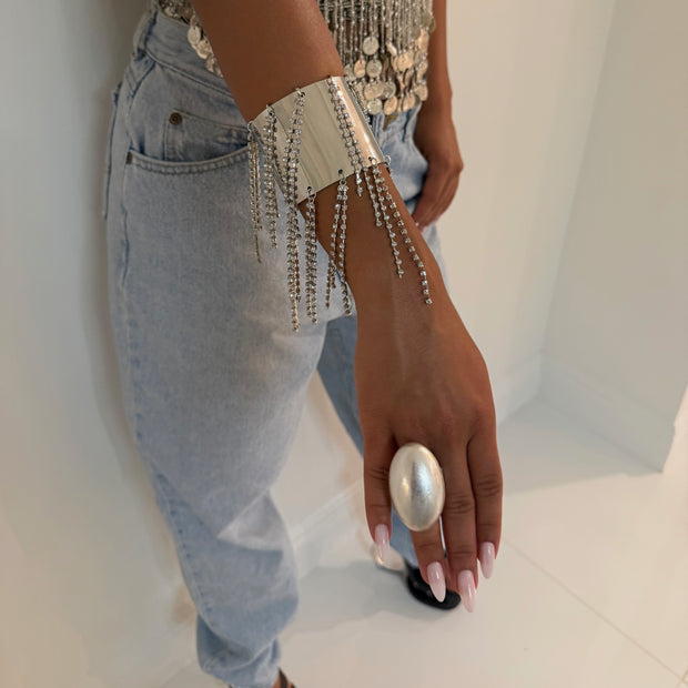 The Silver Icy Dripping Cuff - BERNA PECI JEWELRY