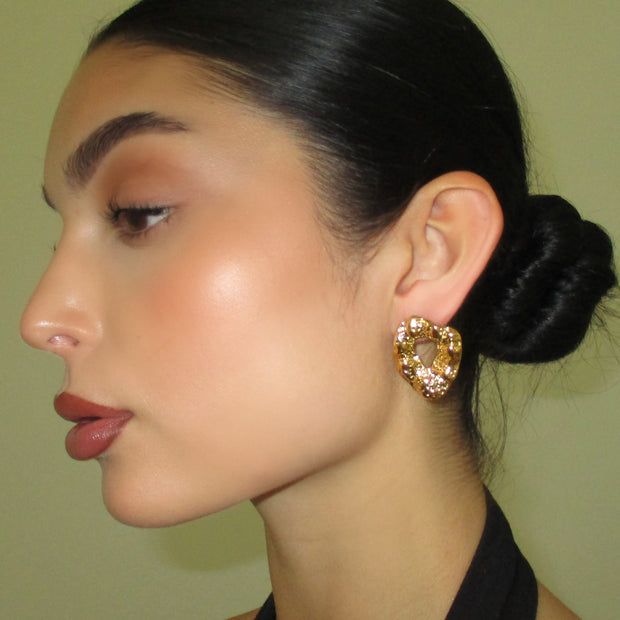 The Mini Melted Gold Collection Earrings - BERNA PECI JEWELRY