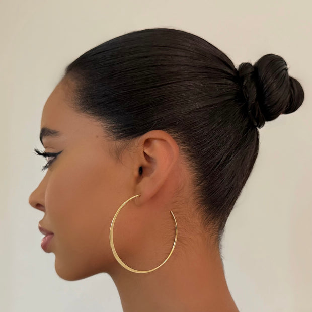 The Gold Half Hoop - BERNA PECI JEWELRY