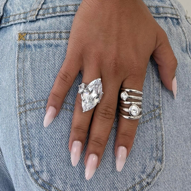 Left Maxi Marquise Band - BERNA PECI JEWELRY