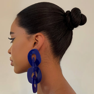 The Navy Ropes Drop Earrings - BERNA PECI JEWELRY