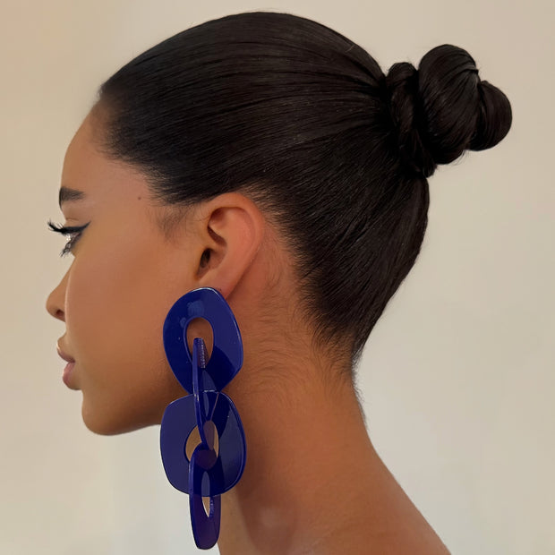 The Navy Ropes Drop Earrings - BERNA PECI JEWELRY