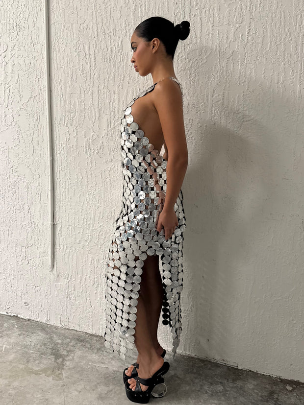 The Chrome Disk Dress - BERNA PECI JEWELRY