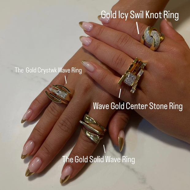 The Gold Wave Rings - BERNA PECI JEWELRY