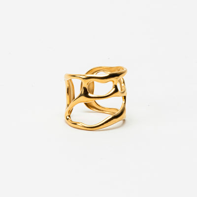 The Melted Cuff Gold Collection Ring - BERNA PECI JEWELRY