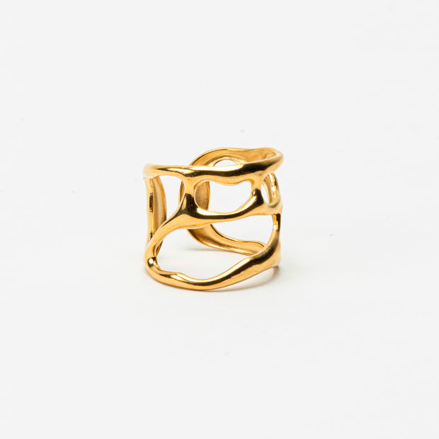 The Melted Cuff Gold Collection Ring - BERNA PECI JEWELRY