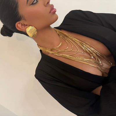 The Layered Gold Necklace - BERNA PECI JEWELRY