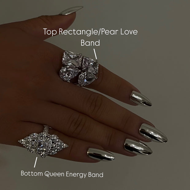 Top Rectangle /Pear Love Band - BERNA PECI JEWELRY