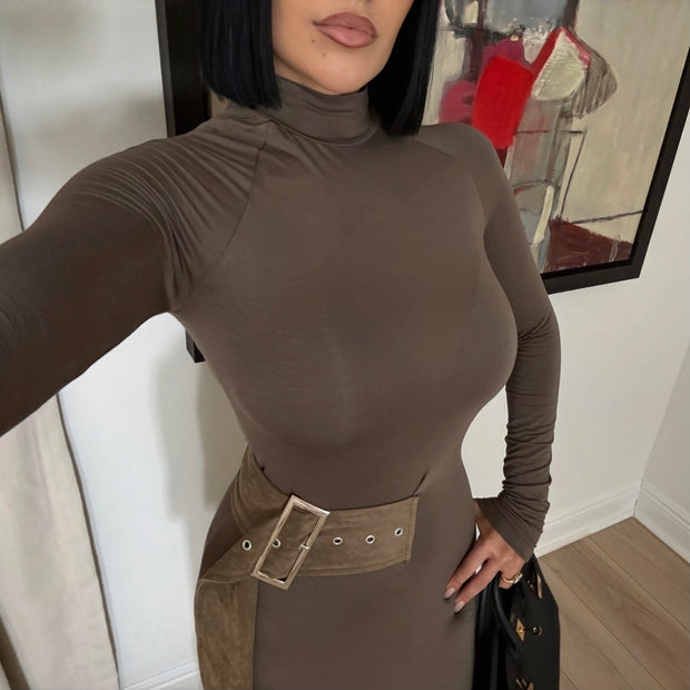 The Olive Belt Dress - BERNA PECI JEWELRY