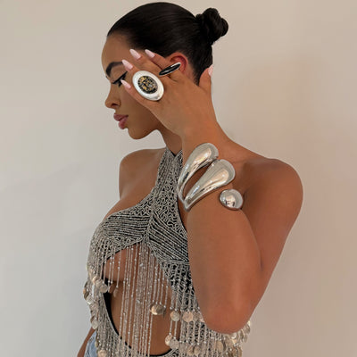 Silver Maxi Triple Cuff - BERNA PECI JEWELRY