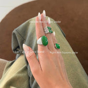 The Chrome Jade Rings - BERNA PECI JEWELRY