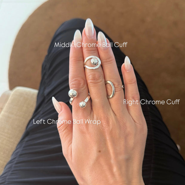 Chrome Ball Collection Bands - BERNA PECI JEWELRY