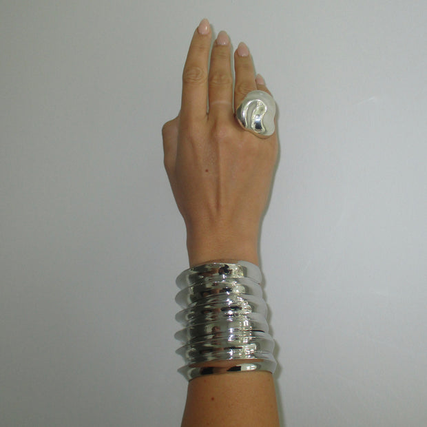 The Chrome Layered Bangle - BERNA PECI JEWELRY