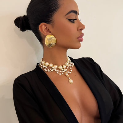 The Gold Pearl Choker - BERNA PECI JEWELRY