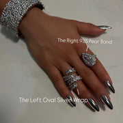 The Left Oval Silver Wrap - BERNA PECI JEWELRY