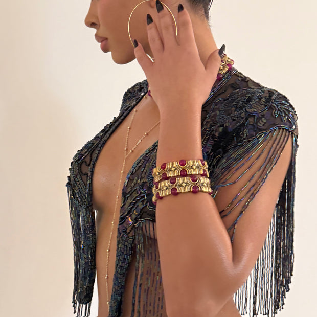 The Maroon Dot Bangles - BERNA PECI JEWELRY