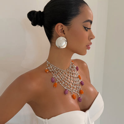 The Silver Dripping Necklace - BERNA PECI JEWELRY