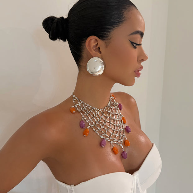 The Silver Dripping Necklace - BERNA PECI JEWELRY