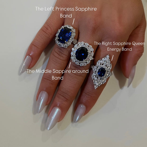 The Left Princess Sapphire Band - BERNA PECI JEWELRY