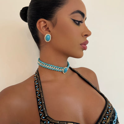 The Turquoise Pearl Set - BERNA PECI JEWELRY