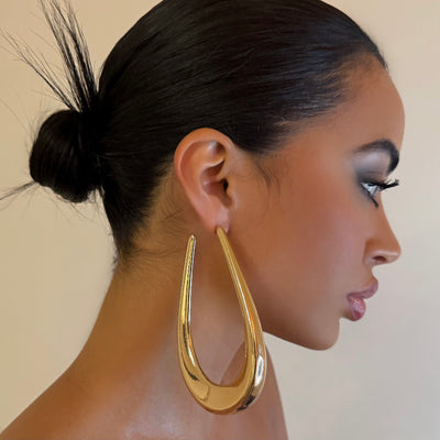 The Gold Pin Hoop - BERNA PECI JEWELRY