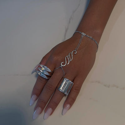 The Icy Swirl Hand Chain - BERNA PECI JEWELRY
