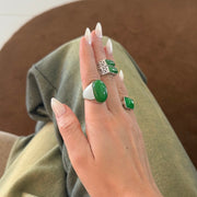 The Chrome Jade Rings - BERNA PECI JEWELRY