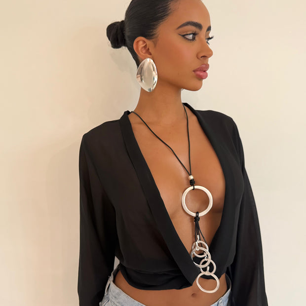 The Long Circle Chain - BERNA PECI JEWELRY