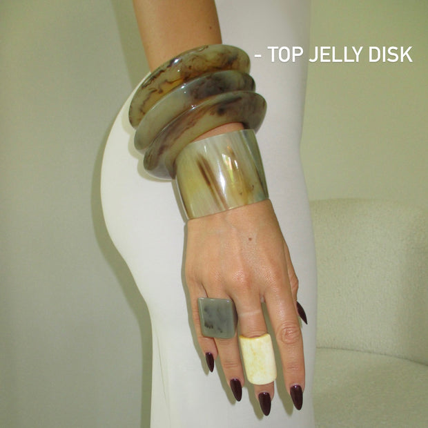 Top Brown Jelly Disk Bangle - BERNA PECI JEWELRY