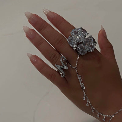 Custom Inital Icy Rings - BERNA PECI JEWELRY