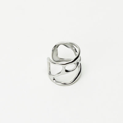 The Melted Cuff Silver Collection Ring - BERNA PECI JEWELRY