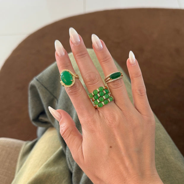 The Gold Jade Bands - BERNA PECI JEWELRY