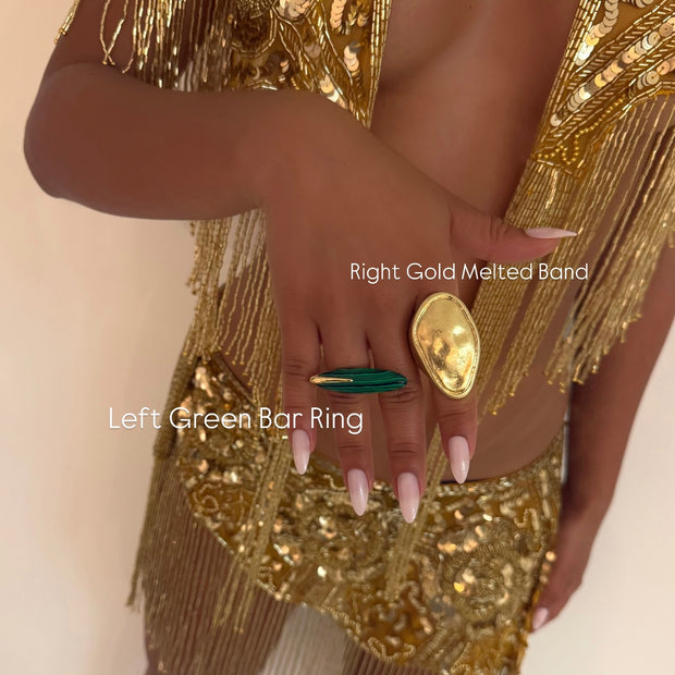 The Green Bar Ring - BERNA PECI JEWELRY