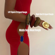 The Stripped Wooden Bangle - BERNA PECI JEWELRY