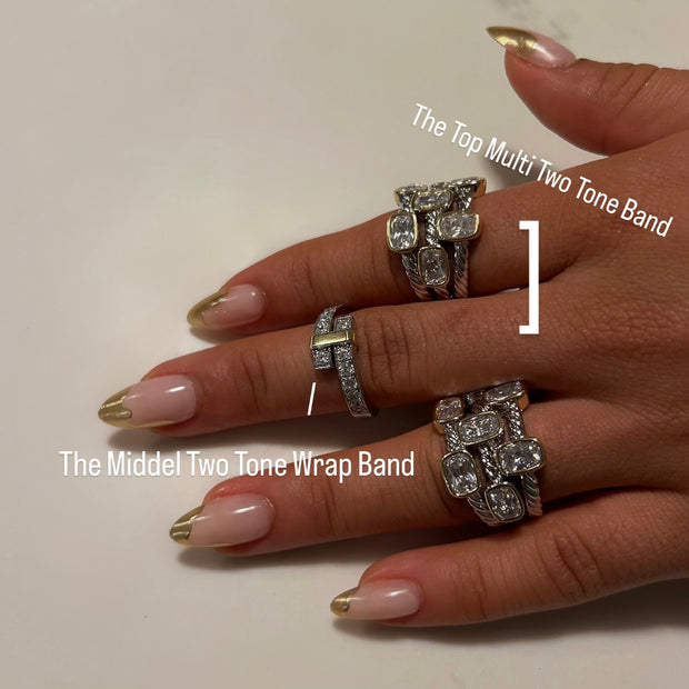 The Top Multi Two Tone Band - BERNA PECI JEWELRY
