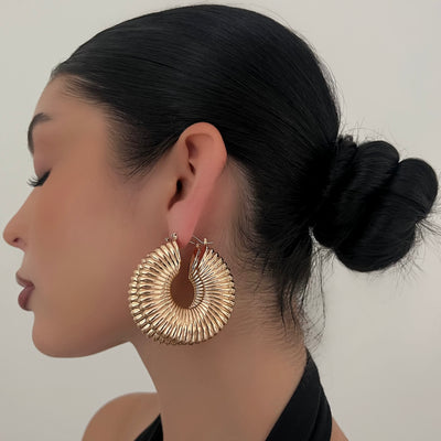 The Gold Circular Hoop - BERNA PECI JEWELRY