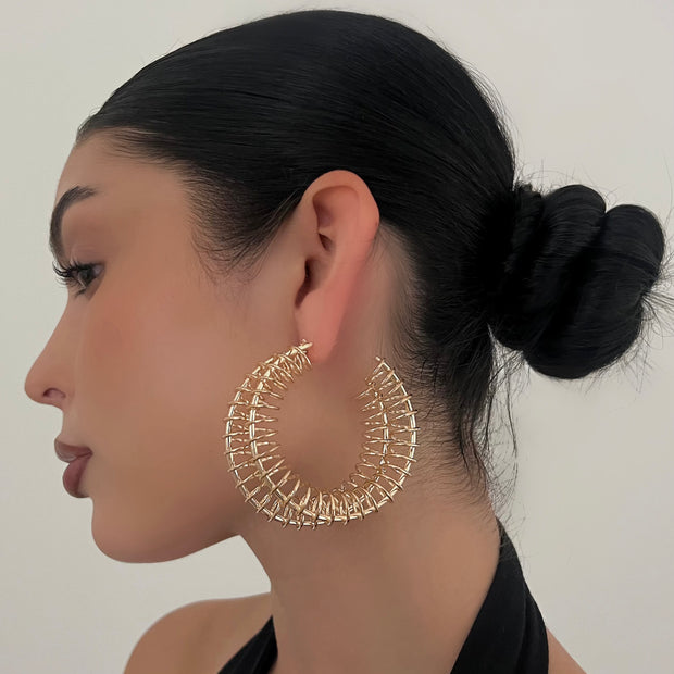 The Gold Spring Hoop - BERNA PECI JEWELRY