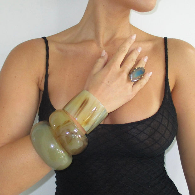 The Brown Jelly Jumbo Bangle - BERNA PECI JEWELRY