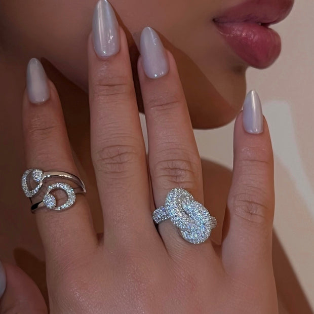 The Crystal Knot Band - BERNA PECI JEWELRY