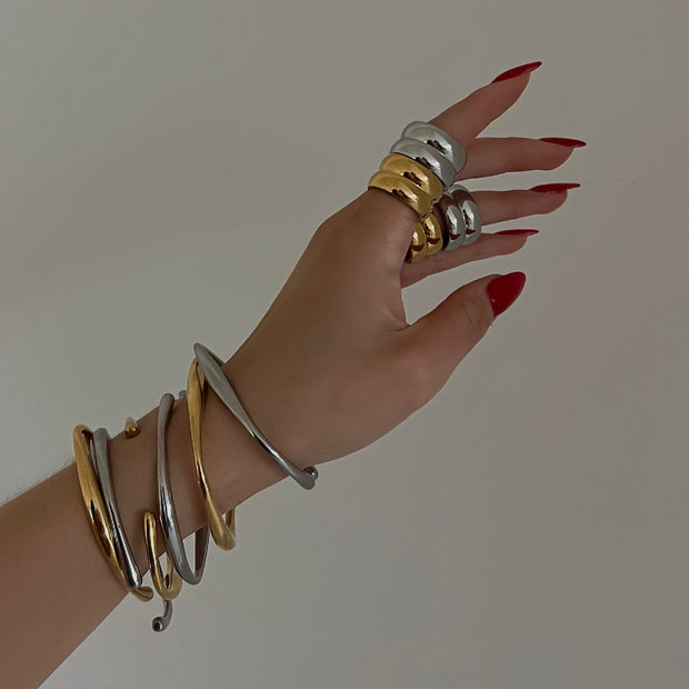 The Thin Melting Cuff - BERNA PECI JEWELRY