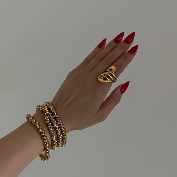 18K Gold Plated Cluster Bracelets - BERNA PECI JEWELRY