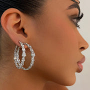 The 925 Crystal Pear Hoops - BERNA PECI JEWELRY