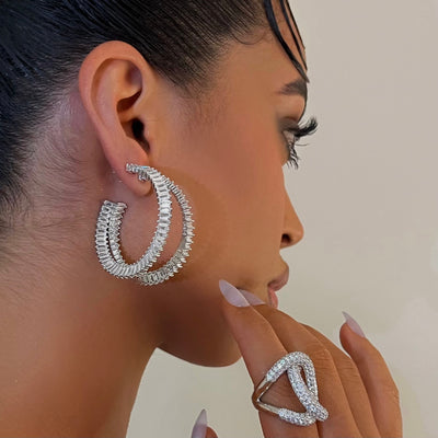 The 925 Baguette Hoop - BERNA PECI JEWELRY