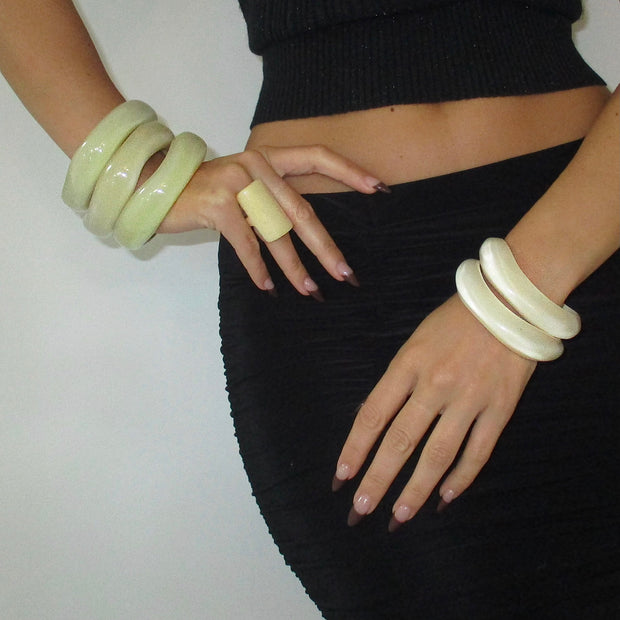 The Jelly Nude Wave Bangle - BERNA PECI JEWELRY