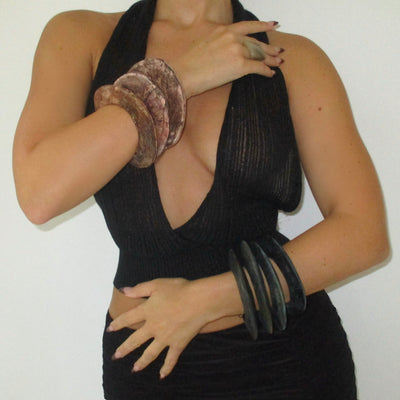 The Maxi Wooden II Bangle - BERNA PECI JEWELRY