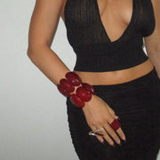 The Maroon Oval Bangle - BERNA PECI JEWELRY