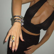 The Clasp Chrome Bangle - BERNA PECI JEWELRY
